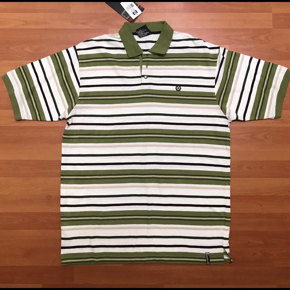 South Pole Men’s Polo Shirt Green & White Size XXL